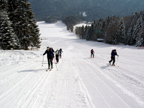 &Uuml;ber die Skipiste ...