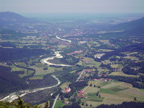 Blick ins Isartal auf Lenggries.