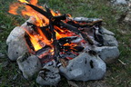 ... gibt's ein gem&uuml;tliches Lagerfeuer.